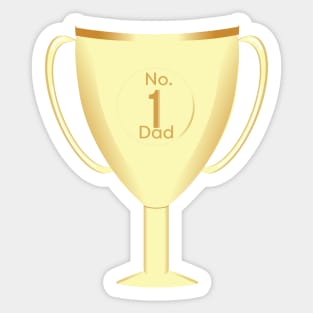 Number one Dad Throphy Sticker